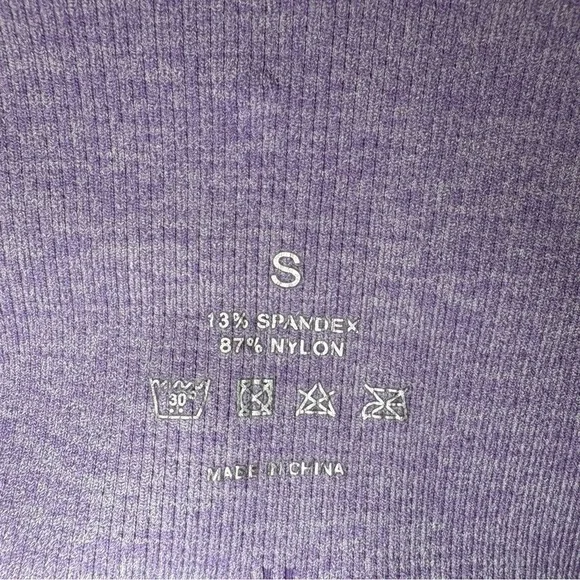 NVGTN Women's Athletic Seamless Leggings Purple Camo Yoga High Waisted Size SM - Picture 5 of 5